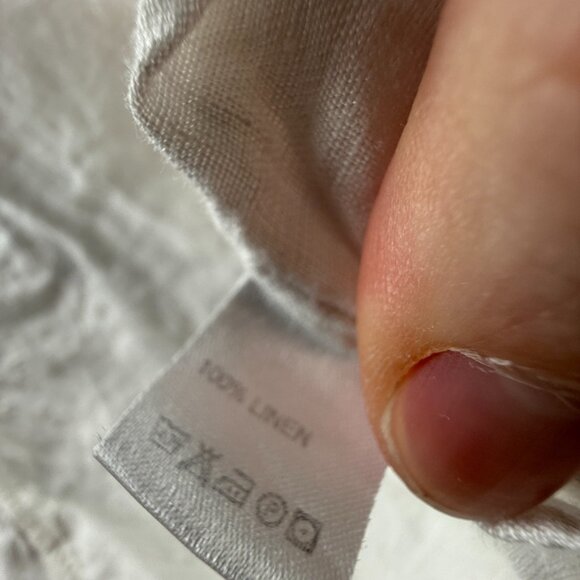 Todd Snyder White Button Up Shirt Men Short Sleeve All Linen Small Portugal - Picture 13 of 15